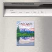  Briefkaart van het nationaal park Mount Rainier Magneet (Insitu (Vaatwasser))