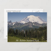 Briefkaart van het nationaal park Rainier (Voorkant / Achterkant)