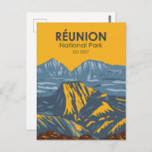 Briefkaart van het nationaal park Reunion (Voorkant / Achterkant)