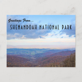 Briefkaart van het Nationaal Park Shenandoah