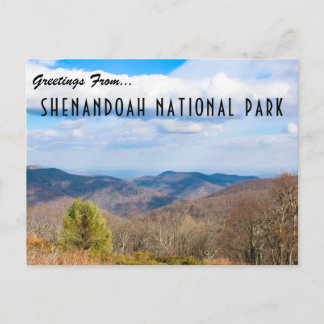 Briefkaart van het Nationaal Park Shenandoah