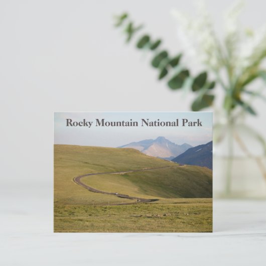 Briefkaart van het nationaal park Trail Ridge Rock (Staand voorkant)