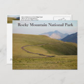 Briefkaart van het nationaal park Trail Ridge Rock (Voorkant / Achterkant)