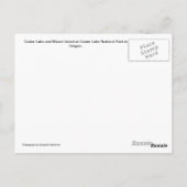 Briefkaart van het Nationaal Park van het meer van (Achterkant)