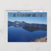 Briefkaart van het Nationaal Park van het meer van (Voorkant / Achterkant)