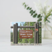 Briefkaart van het nationale park Grand Teton (Staand voorkant)