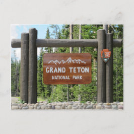 Briefkaart van het nationale park Grand Teton
