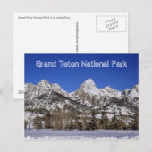 Briefkaart van het nationale park Grand Teton (Voorkant / Achterkant)