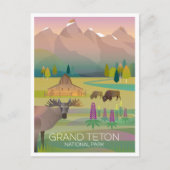 Briefkaart van het nationale park Grand Teton (Voorkant)