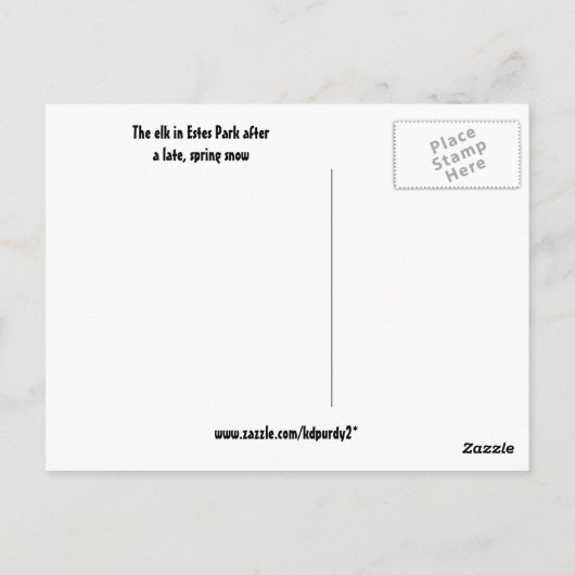 Briefkaart van het nationale park Rocky Mountain (Achterkant)