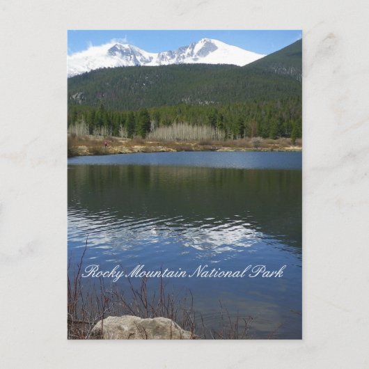 Briefkaart van het nationale park Rocky Mountain (Voorkant)