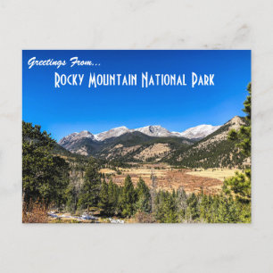 Briefkaart van het nationale park Rocky Mountain