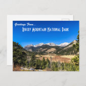 Briefkaart van het nationale park Rocky Mountain (Voorkant / Achterkant)
