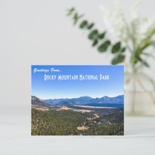 Briefkaart van het nationale park Rocky Mountain (Staand voorkant)