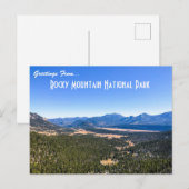 Briefkaart van het nationale park Rocky Mountain (Voorkant / Achterkant)