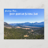 Briefkaart van het nationale park Rocky Mountain (Voorkant)