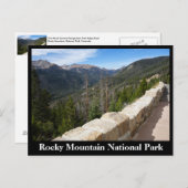 Briefkaart van het nationale park Rocky Mountain (Voorkant / Achterkant)