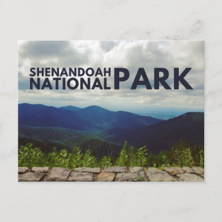 Briefkaart van het nationale park Shenandoah