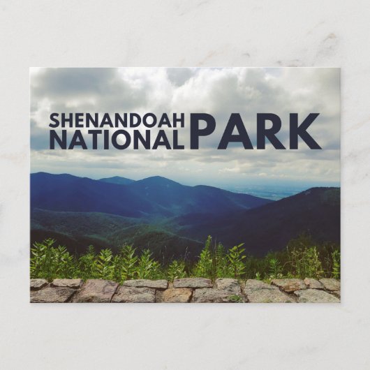 Briefkaart van het nationale park Shenandoah (Voorkant)
