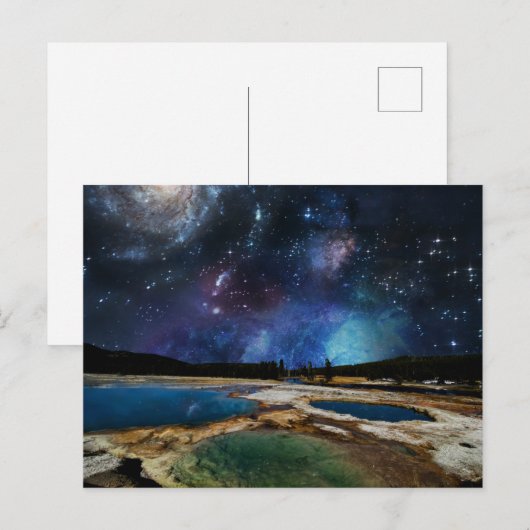 Briefkaart van het nationale park Starry Sky Yello (Voorkant / Achterkant)