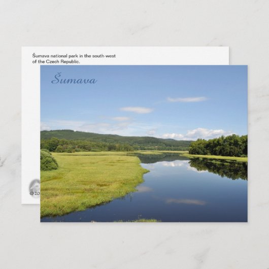 Briefkaart van het nationale park Sumava (Voorkant / Achterkant)