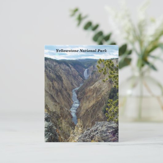 Briefkaart van het nationale park van Yellowstone (Staand voorkant)