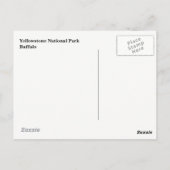 Briefkaart van het nationale park van Yellowstone (Achterkant)