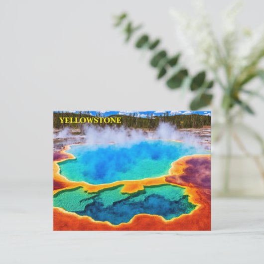 Briefkaart van het nationale park van Yellowstone (Staand voorkant)