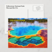 Briefkaart van het nationale park van Yellowstone (Voorkant / Achterkant)