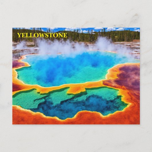 Briefkaart van het nationale park van Yellowstone (Voorkant)