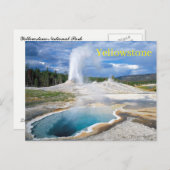 Briefkaart van het nationale park van Yellowstone (Voorkant / Achterkant)