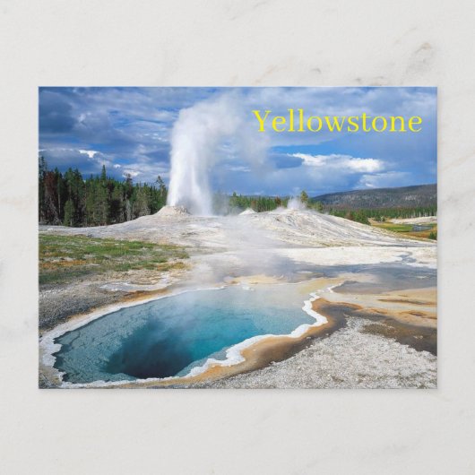Briefkaart van het nationale park van Yellowstone (Voorkant)