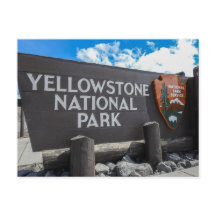 Briefkaart van het nationale park van Yellowstone