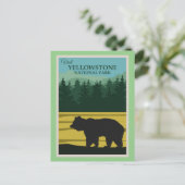 Briefkaart van het nationale park van Yellowstone (Staand voorkant)