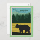 Briefkaart van het nationale park van Yellowstone (Voorkant / Achterkant)