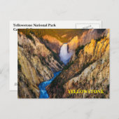 Briefkaart van het nationale park van Yellowstone (Voorkant / Achterkant)