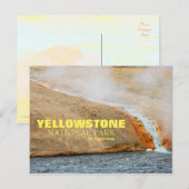 Briefkaart van het nationale park van Yellowstone (Voorkant / Achterkant)