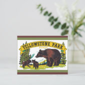 Briefkaart van het nationale park van Yellowstone (Staand voorkant)