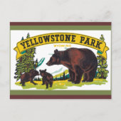 Briefkaart van het nationale park van Yellowstone (Voorkant)