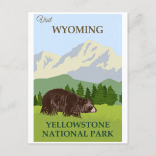 Briefkaart van het nationale park van Yellowstone