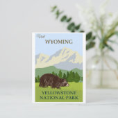 Briefkaart van het nationale park van Yellowstone (Staand voorkant)