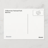 Briefkaart van het nationale park van Yellowstone (Achterkant)