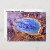 Briefkaart van het nationale park van Yellowstone (Voorkant / Achterkant)