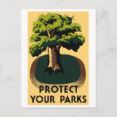 BRIEFKAART van het nationale Poster van de parken  (Voorkant)