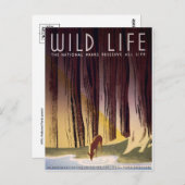 BRIEFKAART van het nationale Poster van de parken  (Voorkant / Achterkant)