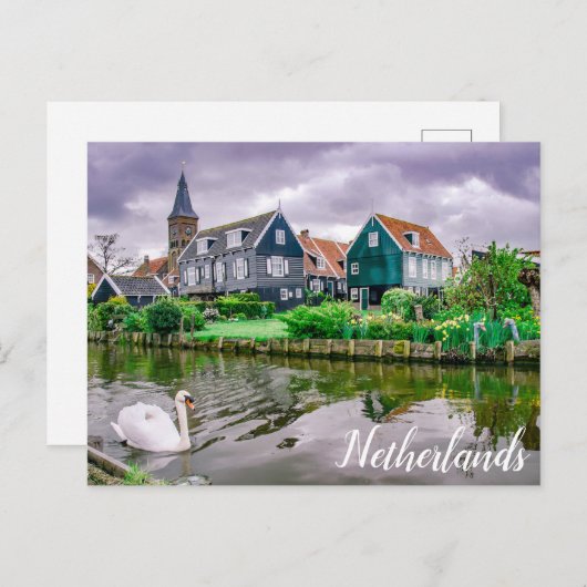Briefkaart van het Nederlandse dorp Marken (Voorkant / Achterkant)