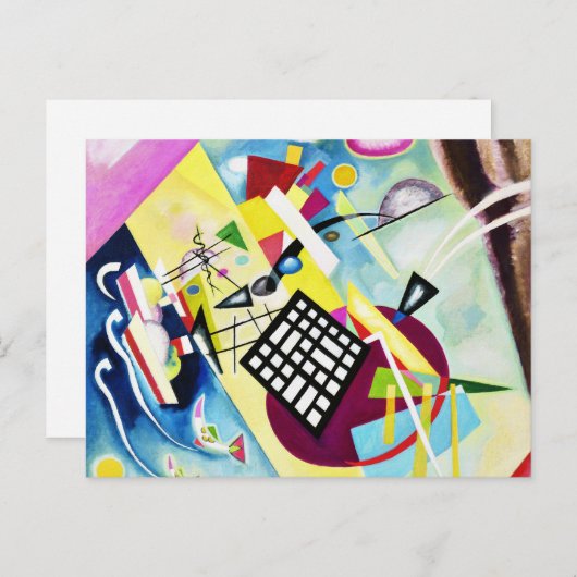 Briefkaart van het Net van Kandinsky het Zwarte (Voorkant / Achterkant)