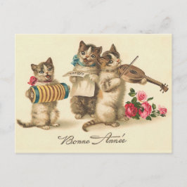 Briefkaart van het Nieuwjaar van "Bonne Annee" het