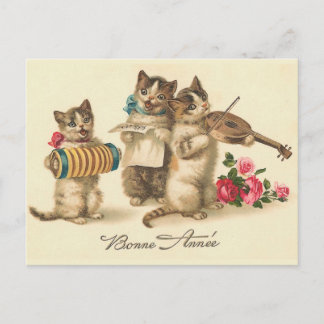 Briefkaart van het Nieuwjaar van "Bonne Annee" het