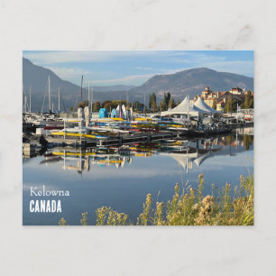 Briefkaart van het Okanagan-meer in Kelowna, Canad
